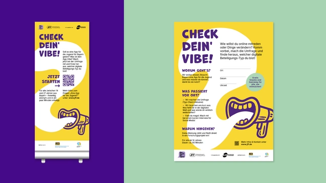 Roll-Up und Veranstaltungsplakat