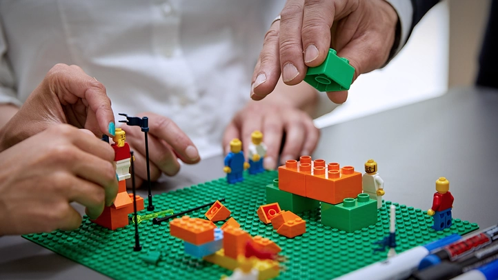 Eine Legoplatte